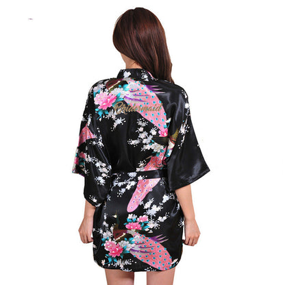 Bruidsmeisjes make-up kimono duster
