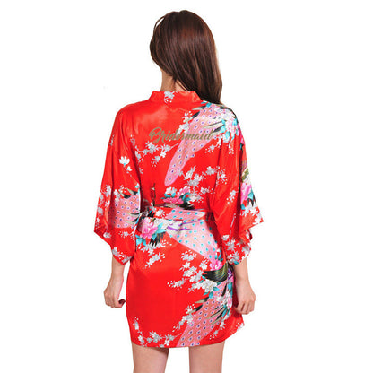 Bruidsmeisjes make-up kimono duster
