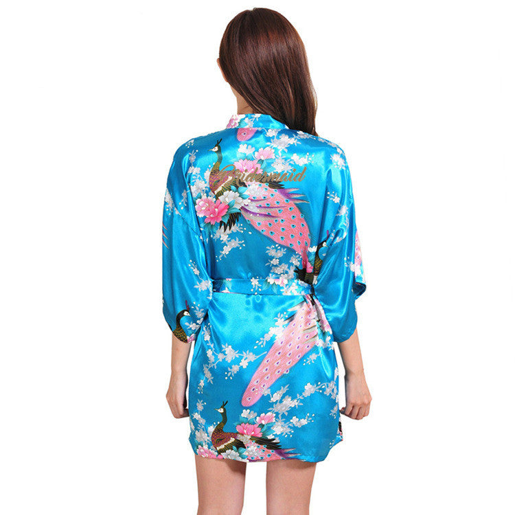 Bruidsmeisjes make-up kimono duster