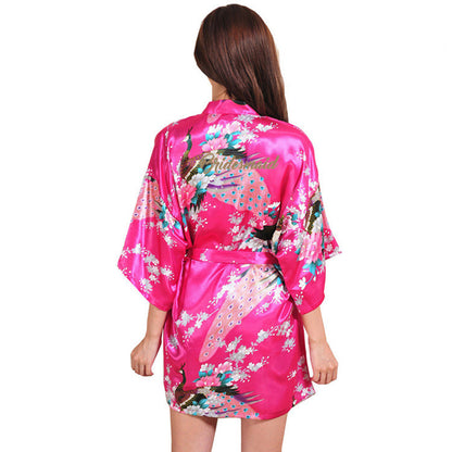 Bruidsmeisjes make-up kimono duster