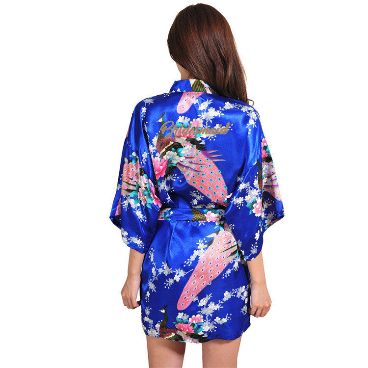 Bruidsmeisjes make-up kimono duster