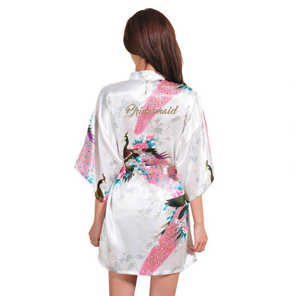 Bruidsmeisjes make-up kimono duster
