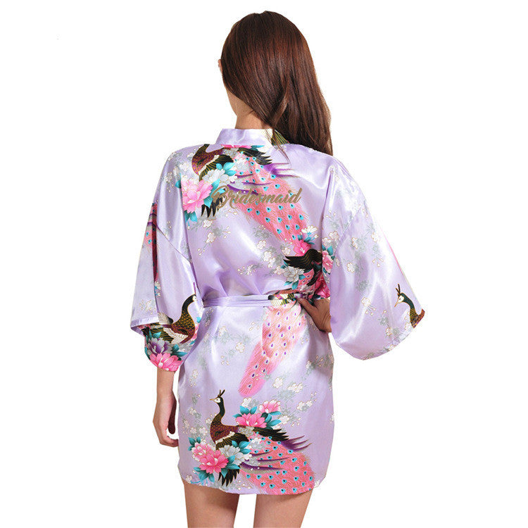 Bruidsmeisjes make-up kimono duster