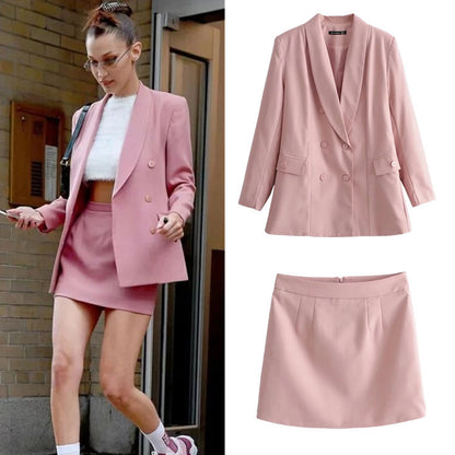 Losse colbert of mini-rok met ritssluiting