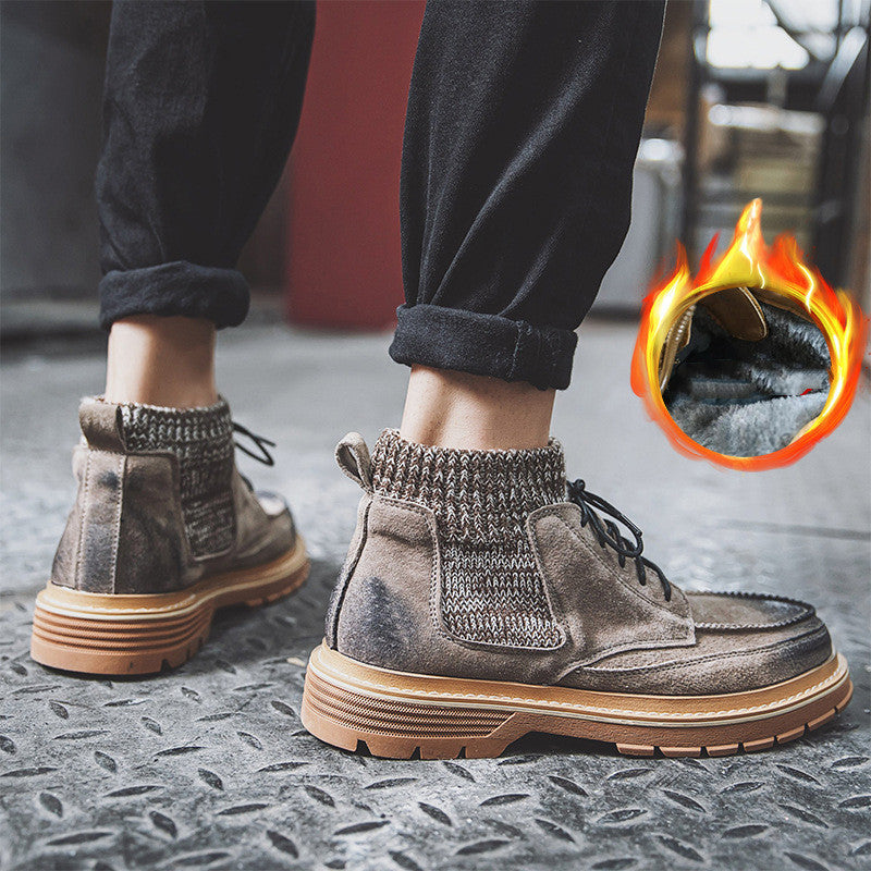 Heren Echt Leren Martin Boots Britse Stijl