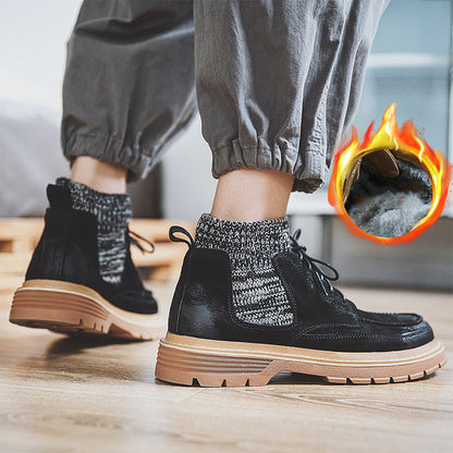 Heren Echt Leren Martin Boots Britse Stijl