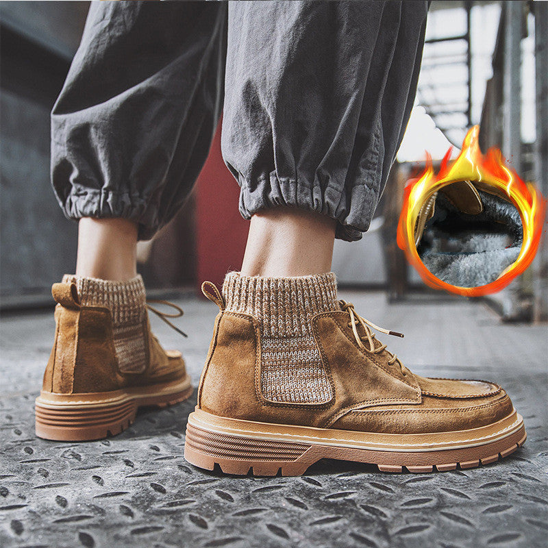 Heren Echt Leren Martin Boots Britse Stijl