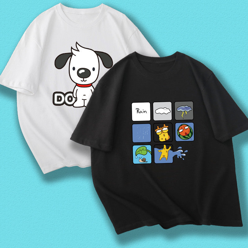 Katoenen jongens T-shirt met korte mouwen en print