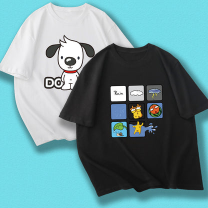 Katoenen jongens T-shirt met korte mouwen en print