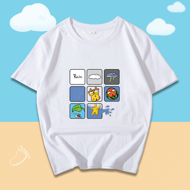 Katoenen jongens T-shirt met korte mouwen en print