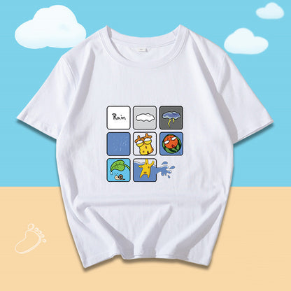 Katoenen jongens T-shirt met korte mouwen en print