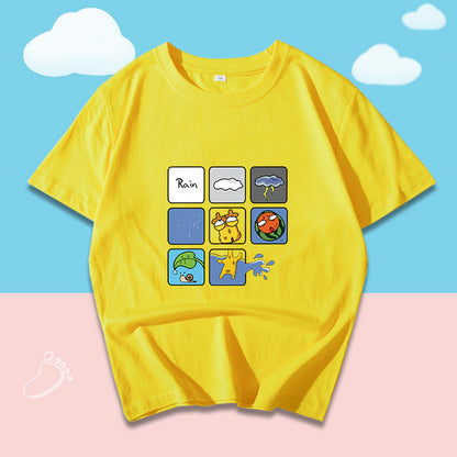 Katoenen jongens T-shirt met korte mouwen en print