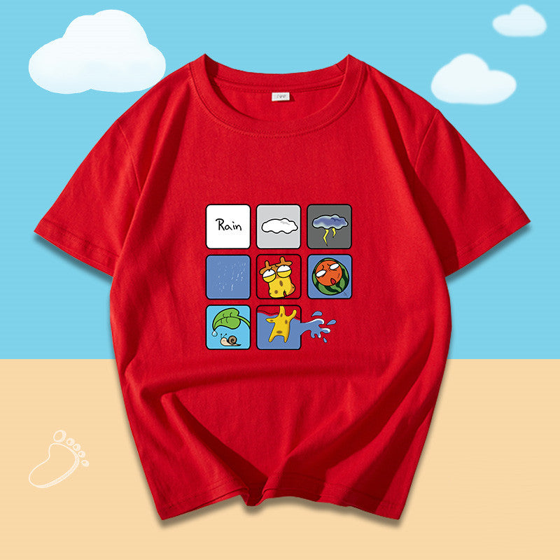 Katoenen jongens T-shirt met korte mouwen en print