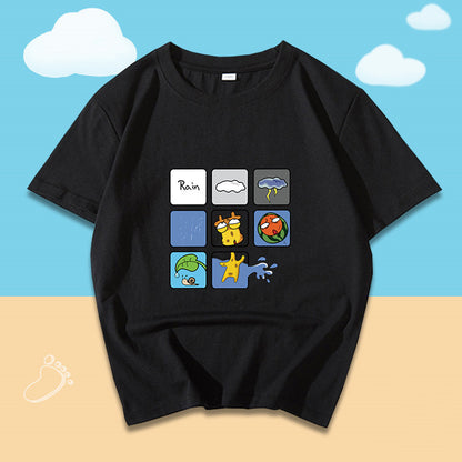 Katoenen jongens T-shirt met korte mouwen en print