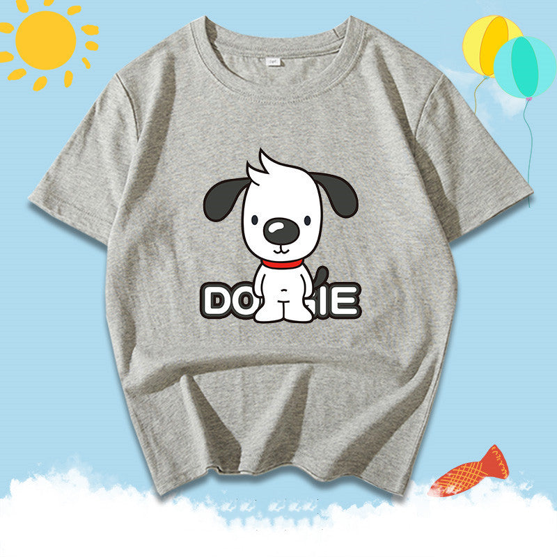 Katoenen jongens T-shirt met korte mouwen en print