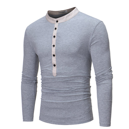 Heren casual T-shirt met knopen