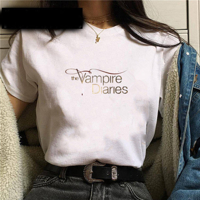 T-shirt Zomer Dames Korte mouwen 90s Cool T-shirt Streetwear