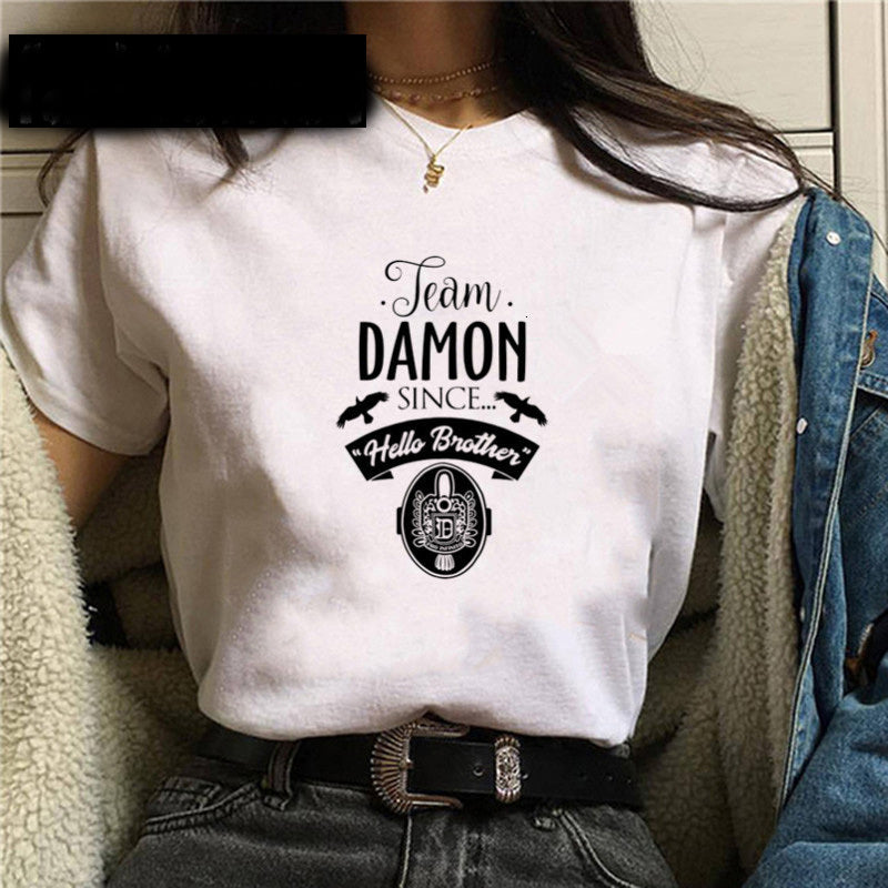T-shirt Zomer Dames Korte mouwen 90s Cool T-shirt Streetwear