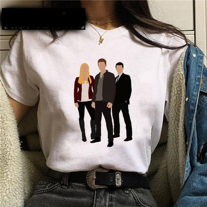 T-shirt Zomer Dames Korte mouwen 90s Cool T-shirt Streetwear