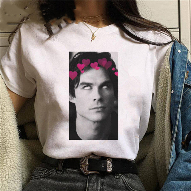 T-shirt Zomer Dames Korte mouwen 90s Cool T-shirt Streetwear