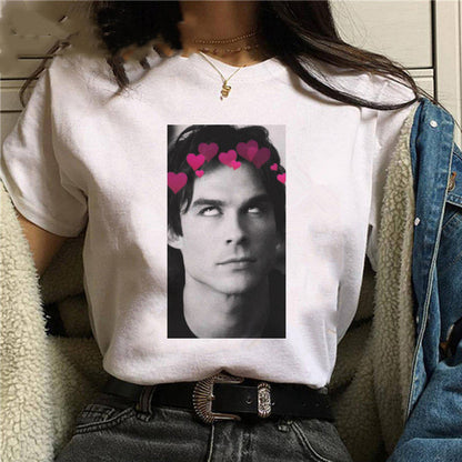 T-shirt Zomer Dames Korte mouwen 90s Cool T-shirt Streetwear