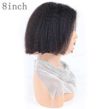 Kinky Straight Front Lace Human Hair wig