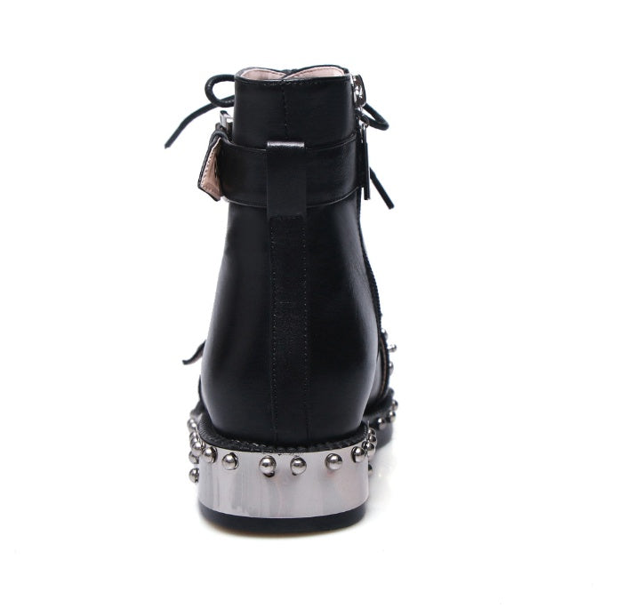 Dames Daytona-laarzen Met Studs Van Echt Leer