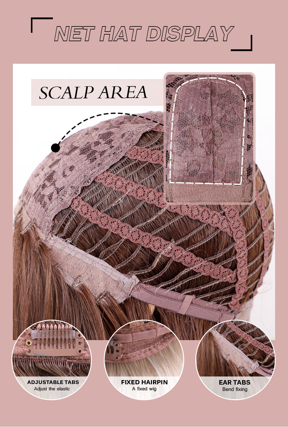 Lang golvend synthetische blonde pruik