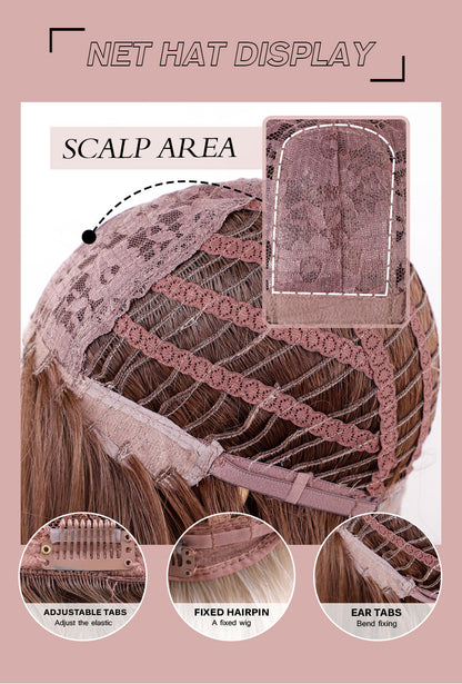 Lang golvend synthetische blonde pruik