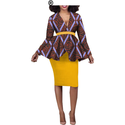 Afrikaanse etnische katoenen batik tweedelige set