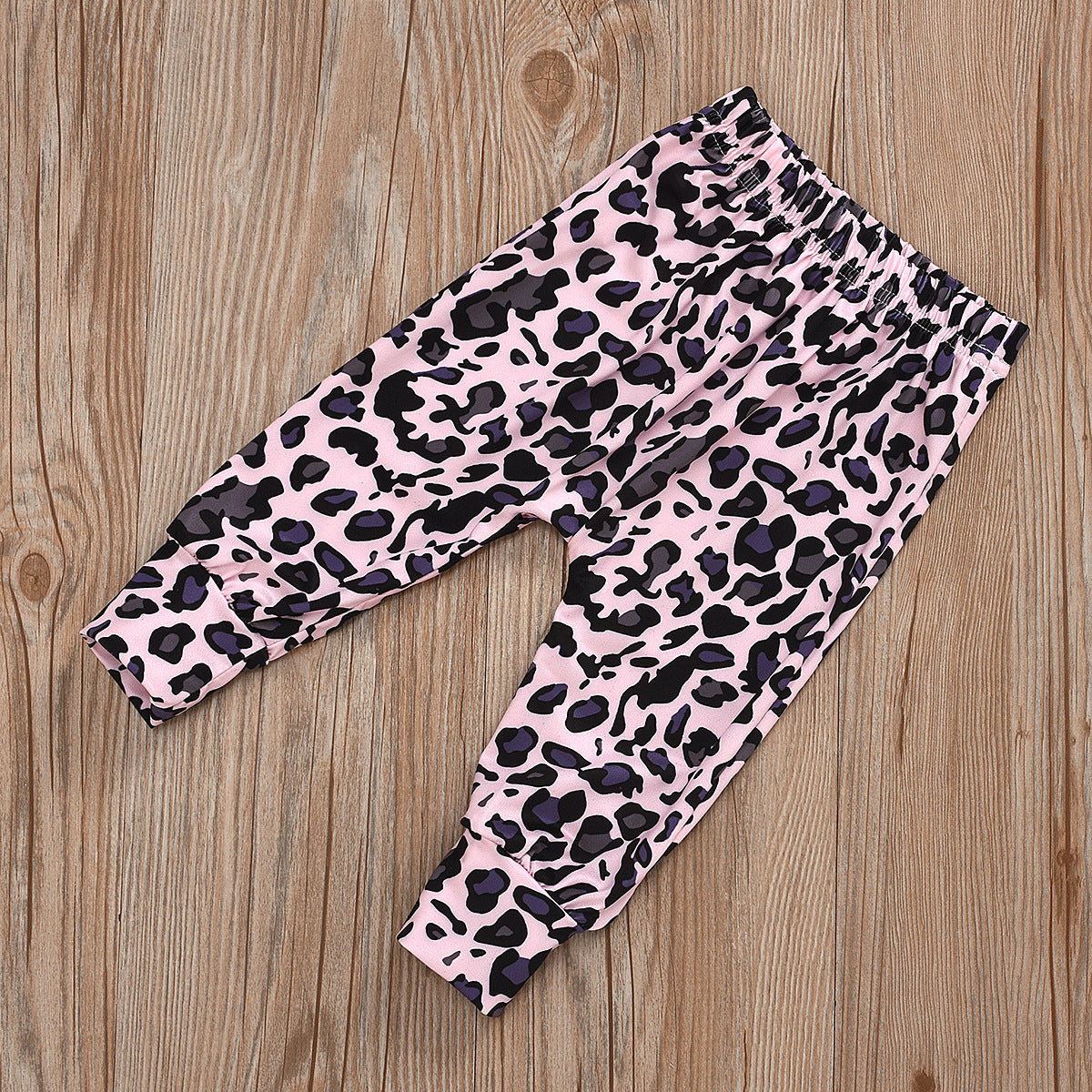 Lange mouwen luipaardprint broek 3-delig babyset