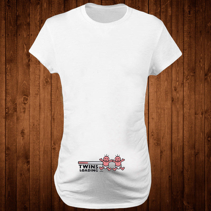 T-shirts Slim Zwangerschap Grappige Tekst