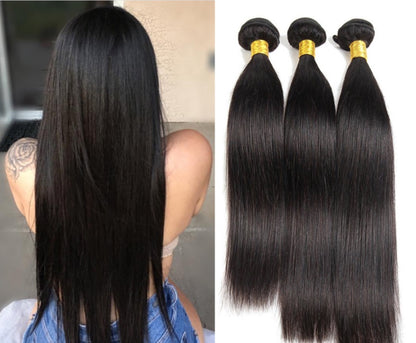 1 PCS Hair Weave Black Synthetic Hair Straight