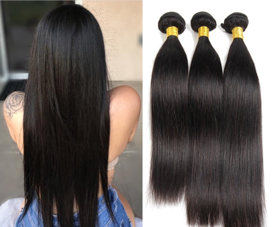 1 PCS Hair Weave Black Synthetic Hair Straight