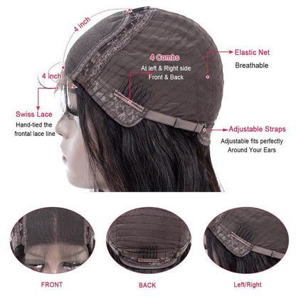 Synthetic Front Lace Short 12inches 13*4 Bouncy Curls