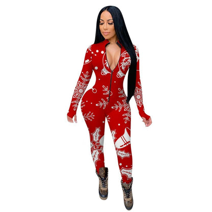 Christmas Element Casual Jumpsuit