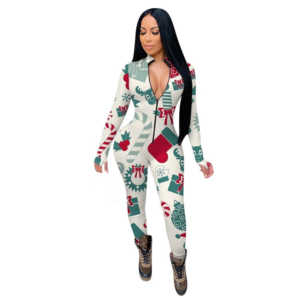 Christmas Element Casual Jumpsuit