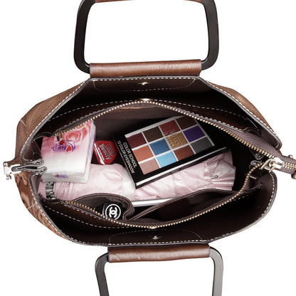 Echte leren handtas van koeienhuid