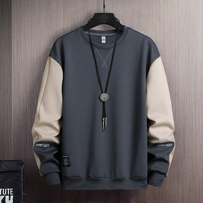 Trendy casual colorblock heren sweatshirt