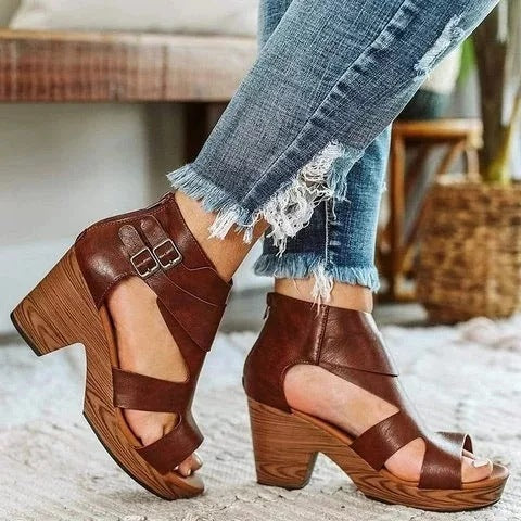 All-match damessandalen met middelhoge hak