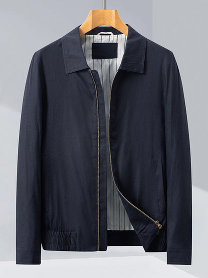 Classic Linen Blend Lapel Jacket