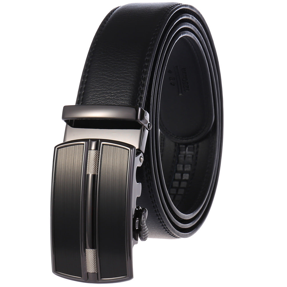 Automatic Buckle Mens Cowhide Belt