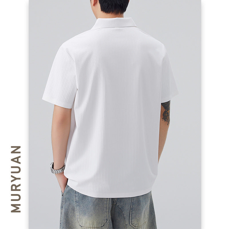 Flip Collar Men's Polo Shirt