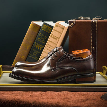 Klassieke leren Derby-schoenen voor heren
