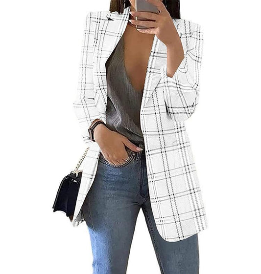 Geruite casual blazer