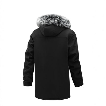 Men's mid-length jacket coat