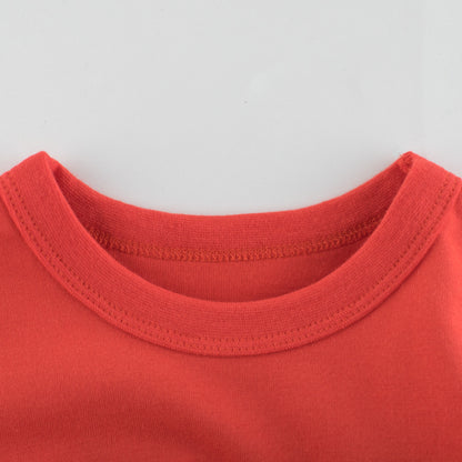 2-IN-1 look kinder T-shirt met print en strepen