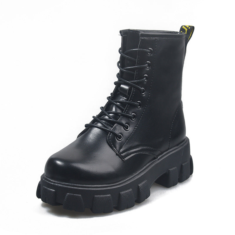 Martin Boots Dames Britse Stijl chunky Laarzen