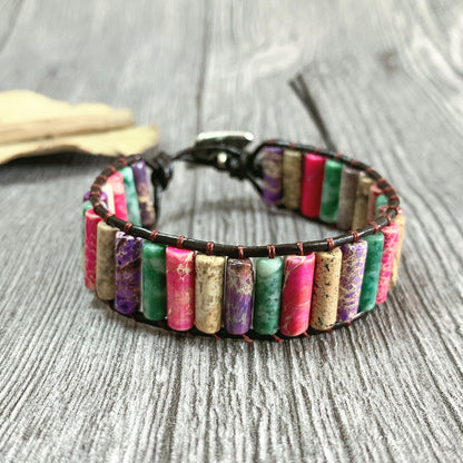 Bohemian stijl enkelvoudig geweven armband