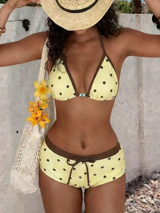 Dames tweedelig bikini set met stippen